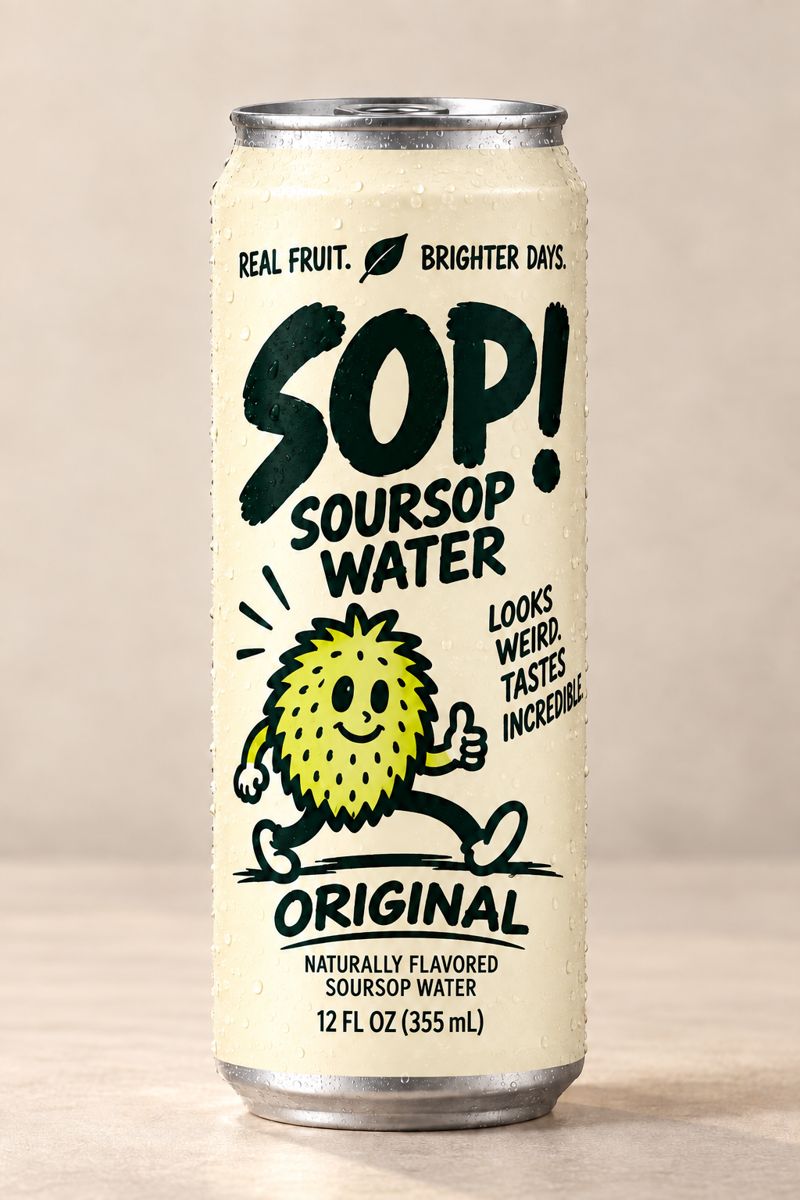 SOP! Original soursop water, 12 fl oz can