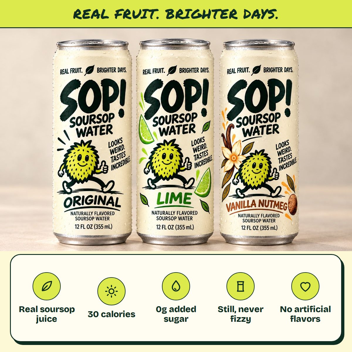 SOP! Variety Pack: Original, Lime and Vanilla Nutmeg